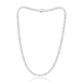 Diana M Jewels - 25.60 Cts Lab Grown Diamond Tennis Necklace