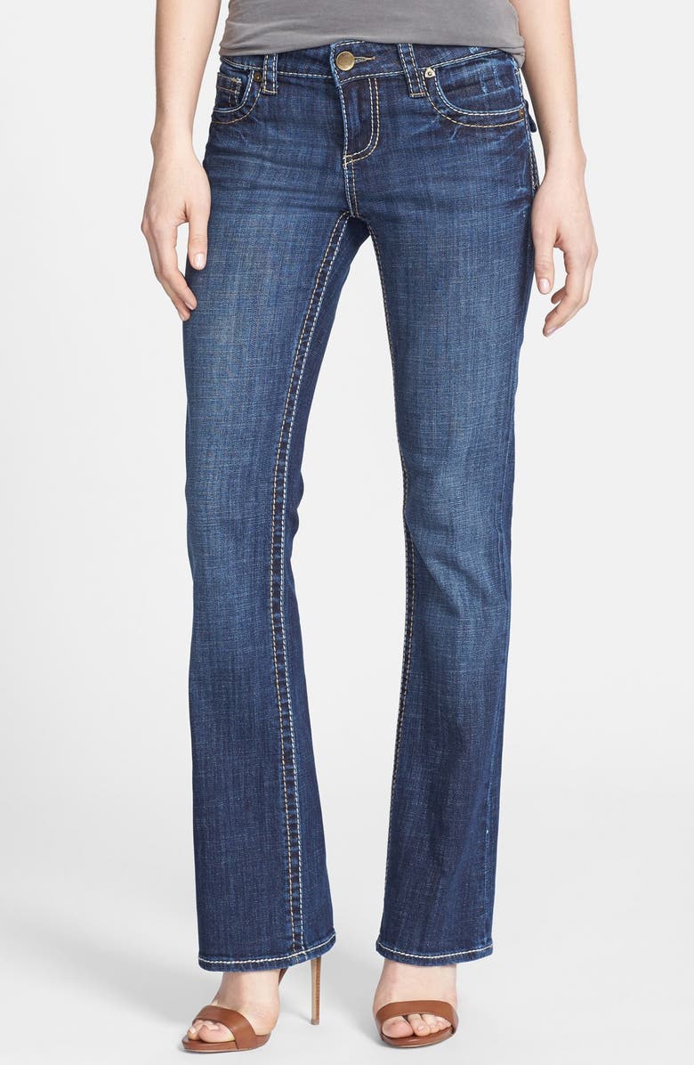 Calça jeans feminina Kut From The Kloth Natalie Bootcut azul tamanho 12