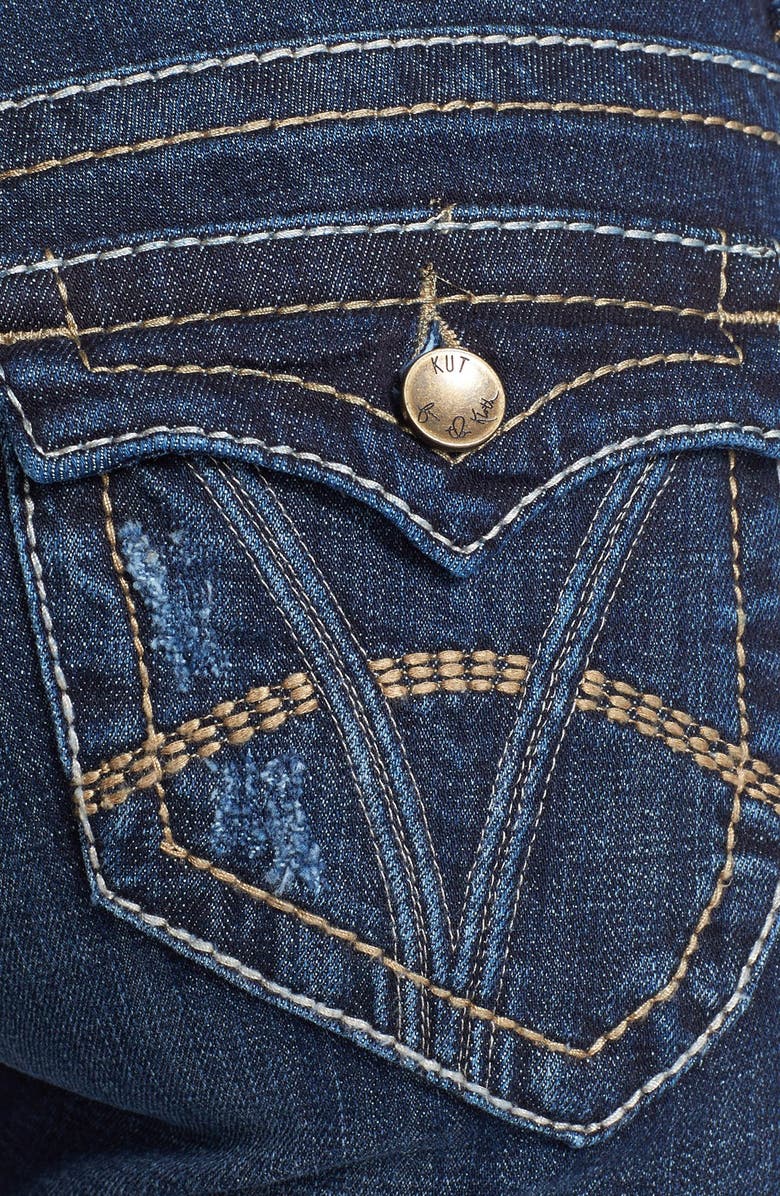 Calça jeans feminina Kut From The Kloth Natalie Bootcut azul tamanho 12