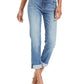 Calça jeans feminina Kut From The Kloth Catherine Boyfriend com punho, azul, tamanho 12