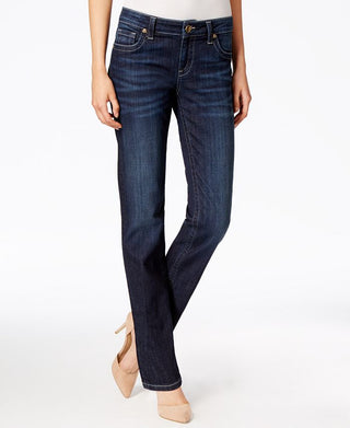 Calça jeans feminina Stevie Straight Leg, azul, tamanho 4, da Kut From The Kloth