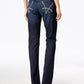 Calça jeans feminina Stevie Straight Leg, azul, tamanho 4, da Kut From The Kloth