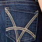 Calça jeans feminina Stevie Straight Leg, azul, tamanho 4, da Kut From The Kloth