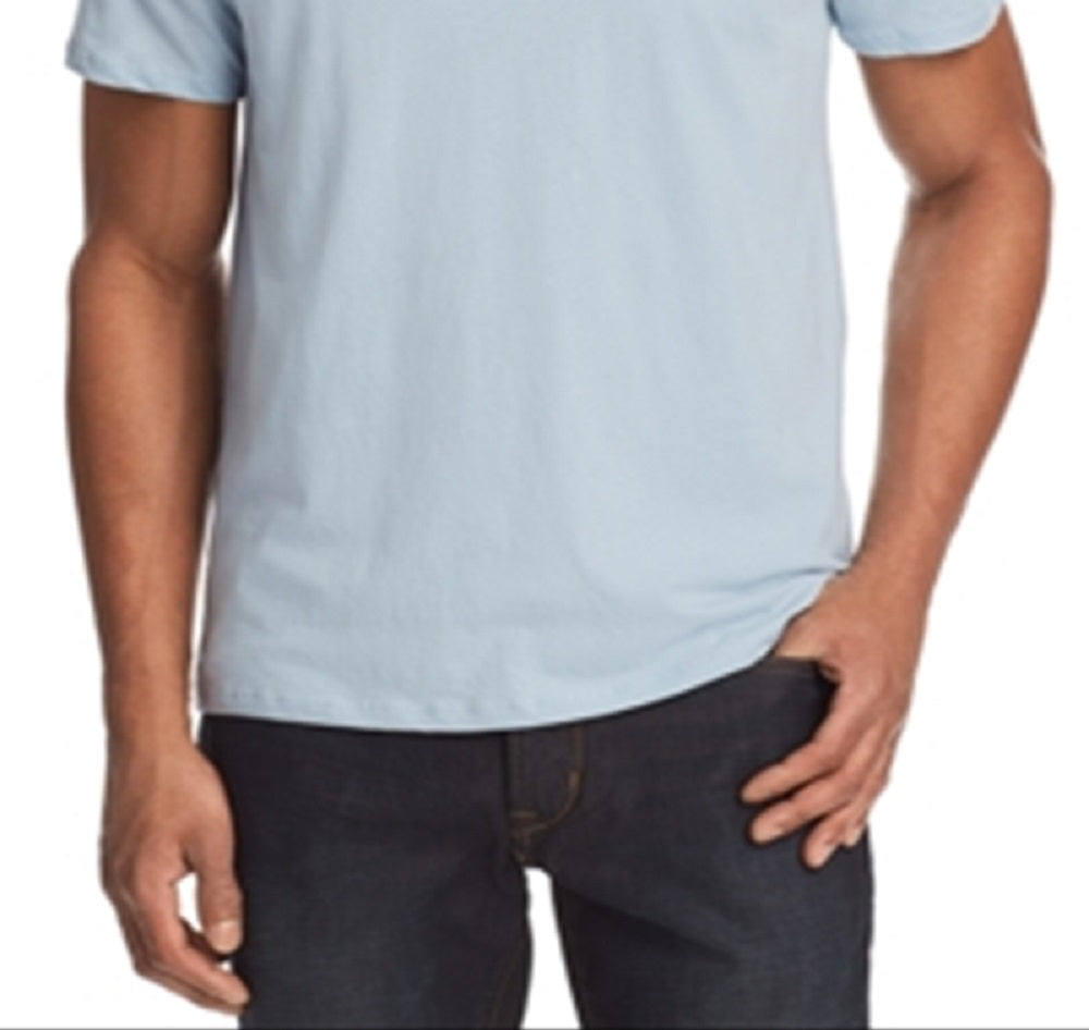 Camiseta masculina de algodão com gola redonda ATM Anthony Thomas Melillo, azul, tamanho médio
