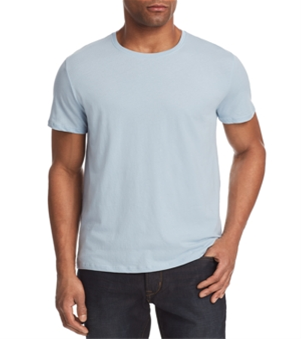 Camiseta masculina de algodão com gola redonda ATM Anthony Thomas Melillo, azul, tamanho médio