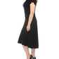 Joseph Ribkoff - Cowl Neck Dolman Sleeve Midi Fit & Flare Dress