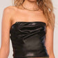 Heartloom - Cyndi Faux Leather Bandeau Top