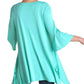 Umgee - Crossed Bell Sleeve Asymmetrical Tunic