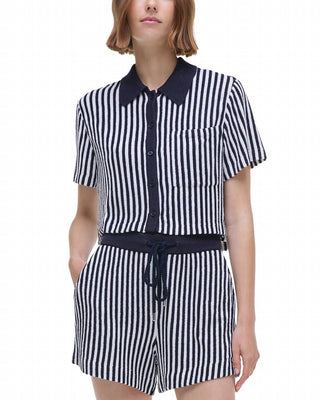 Simkhai - Short Sleeve Cropped Camp Shirt