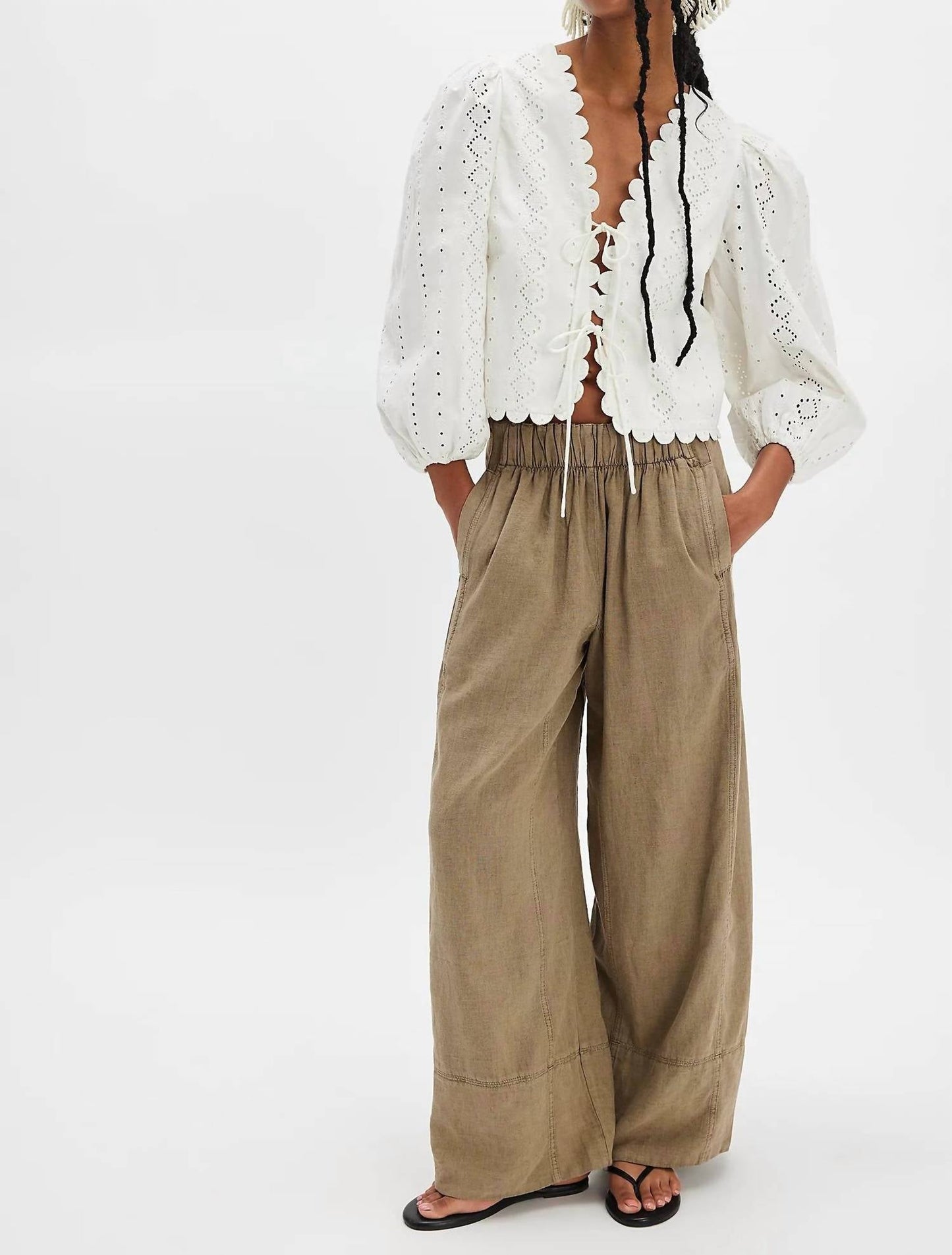 Free People - Women's Days End Linen Pull On Top