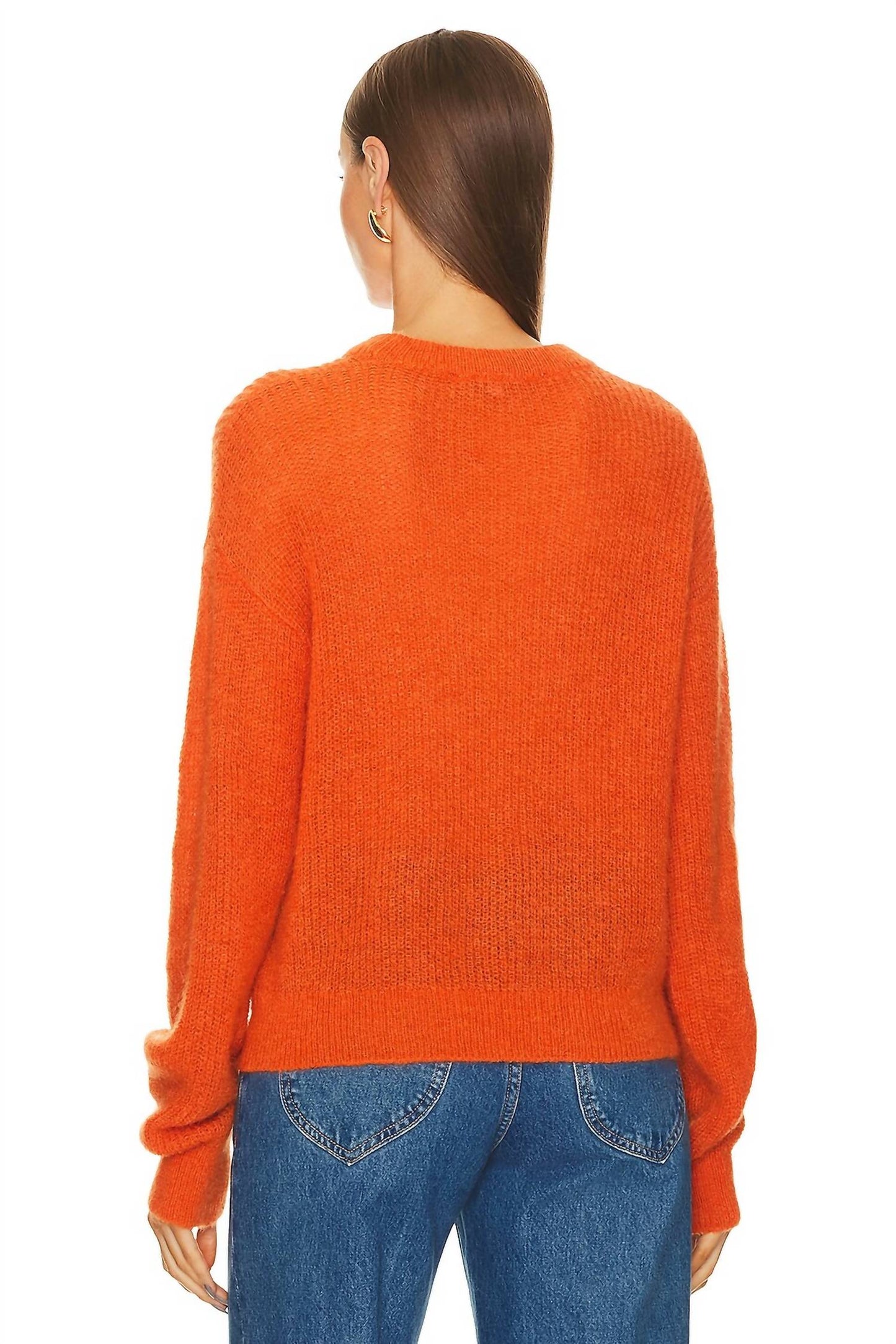 Veronica Beard - Melinda Orange Ribbed-Knit Alpaca Sweater