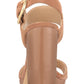 Sandálias femininas DKNY Bell Leather com bico aberto, casuais, tipo slingback, marrom, tamanho 9