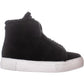 Tênis DKNY Mason High Top Feminino em Couro, Preto, Tamanho 8,5