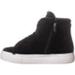 Tênis DKNY Mason High Top Feminino em Couro, Preto, Tamanho 8,5