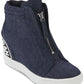 Tênis DKNY Connie Wedge Feminino Azul Tamanho 6