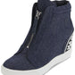 Tênis DKNY Connie Wedge Feminino Azul Tamanho 6