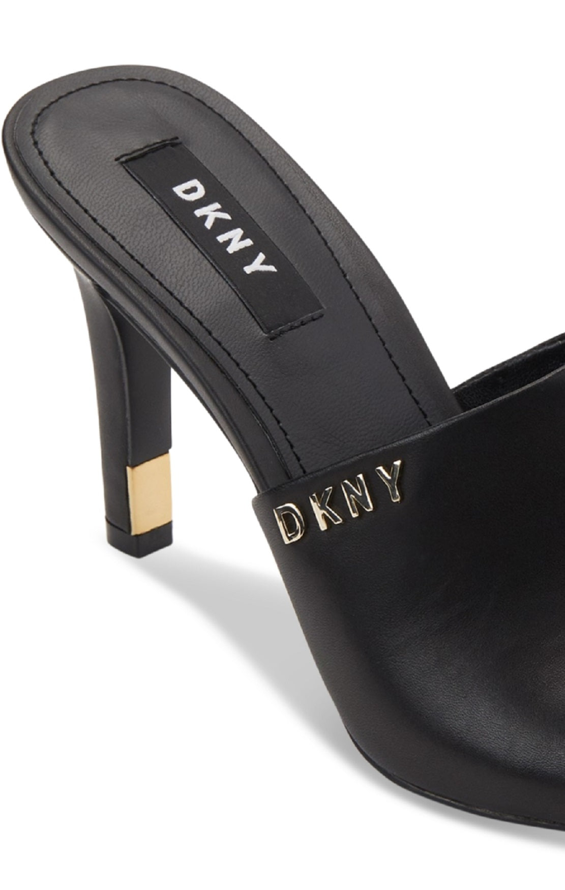 Sandálias sociais femininas DKNY Bronx, pretas, tamanho 6,5