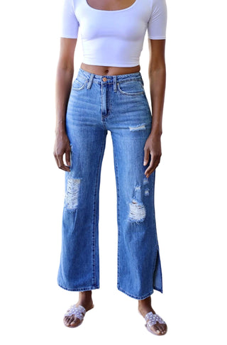 Ymi - Calças de perna larga Lindsey