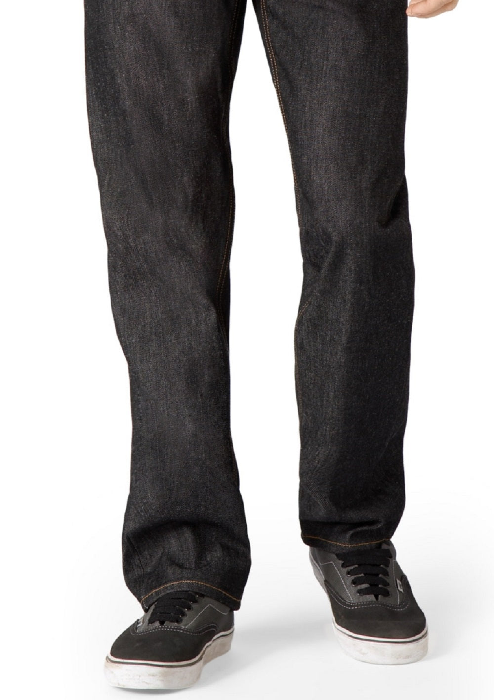 Calça jeans Levi's Big &amp; Tall 501 Original Shrink To Fit Masculina, Preta, Tamanho 44X30
