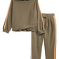 Conjunto de moletom com capuz e calça jogger Habitual Girl Olive Fleece - Tamanho 3T