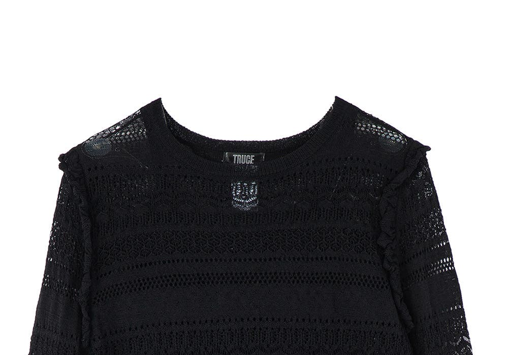 Blusa de renda preta Truce infantil - disponível