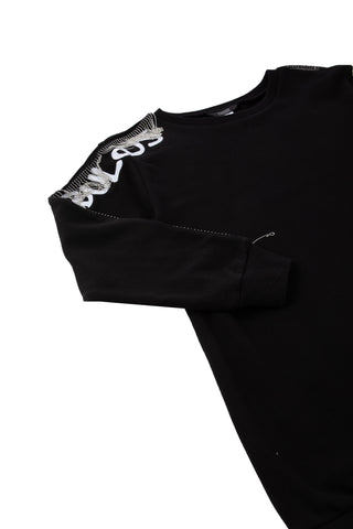 Vestido preto de algodão com detalhes Truce Kids Wake Up Fabulous - Disponível