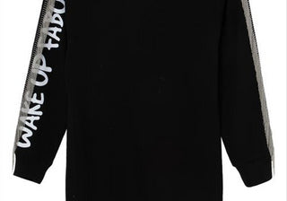 Vestido preto de algodão com detalhes Truce Kids Wake Up Fabulous - Disponível