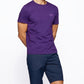 Camiseta masculina de algodão Hugo Boss, roxa, tamanho GG