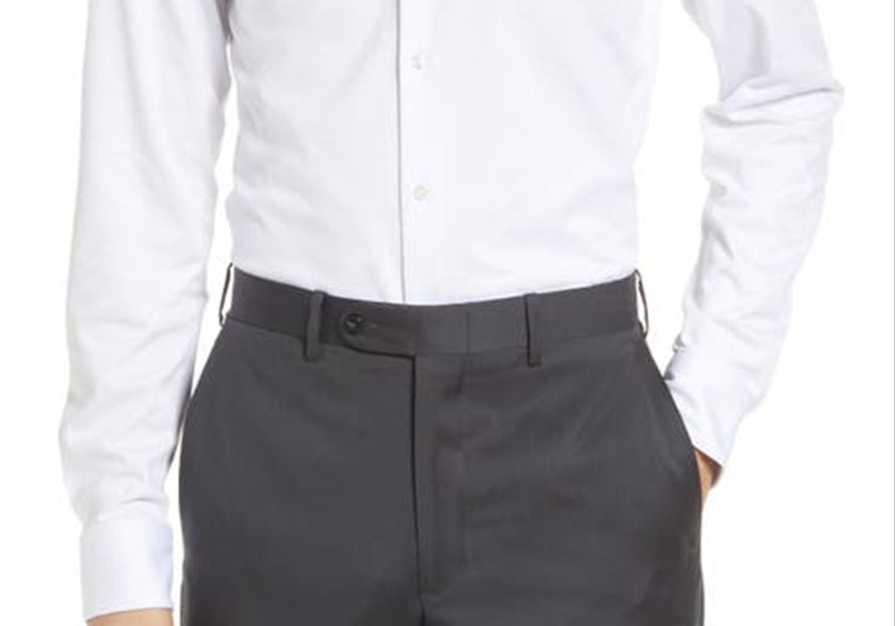 Camisa social branca slim fit Boss Hank - Tamanho 15,5R