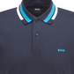Camisa polo masculina Hugo Boss Slim Fit azul tamanho 2XL