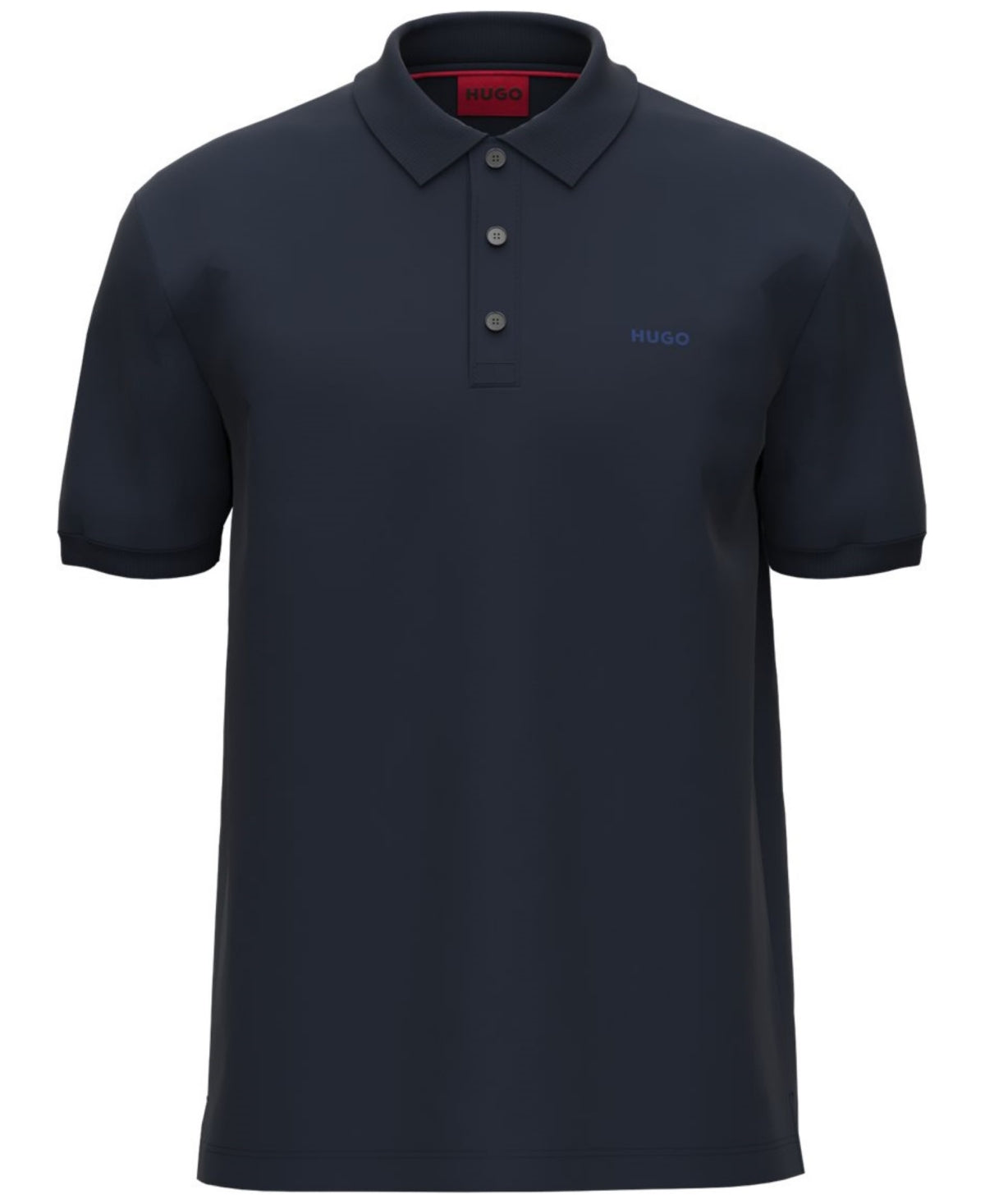 Camisa polo masculina Hugo Boss Regular-Fit Donos Logo Graphic Azul Tamanho Grande
