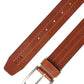 Cinto de couro masculino Hugo Boss Stitch marrom tamanho 32
