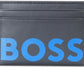 Porta-cartões Hugo Boss Masculino em Couro Fosco com 4 Compartimentos Azul Tamanho Regular