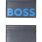 Porta-cartões Hugo Boss Masculino em Couro Fosco com 4 Compartimentos Azul Tamanho Regular