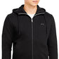 Hugo Boss Moletom com capuz masculino com zíper completo, preto, tamanho médio