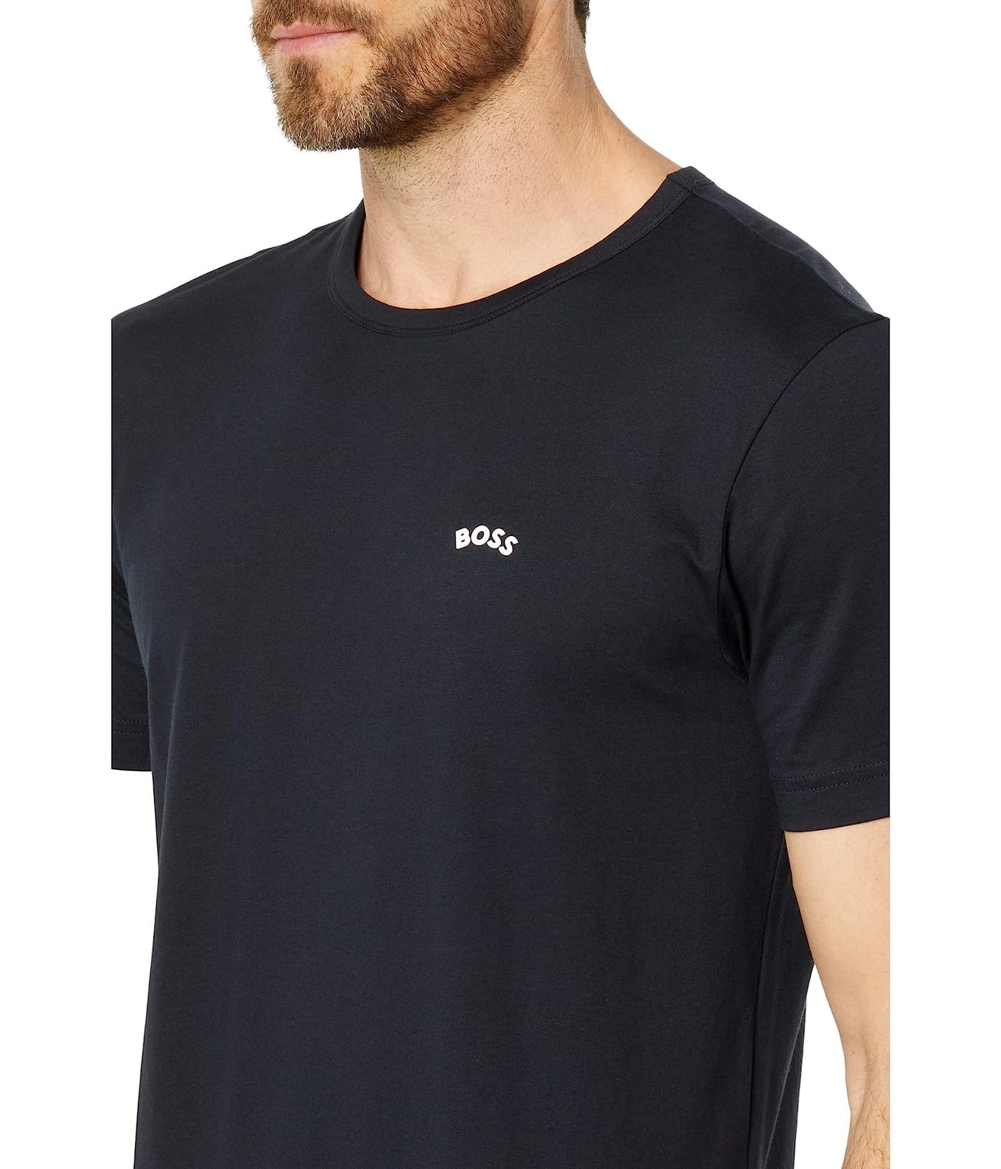 Camiseta Hugo Boss Masculina Gola Redonda Azul Tamanho Grande