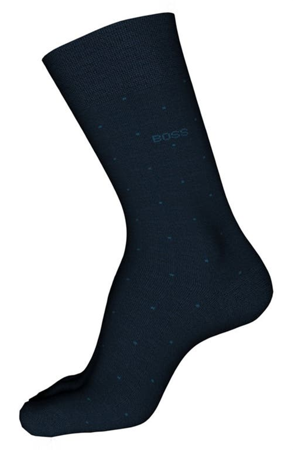 Meias sociais masculinas Hugo Boss George Dots, azuis, tamanho 45120