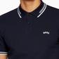 Camisa polo masculina Hugo Boss Slim Fit azul tamanho grande