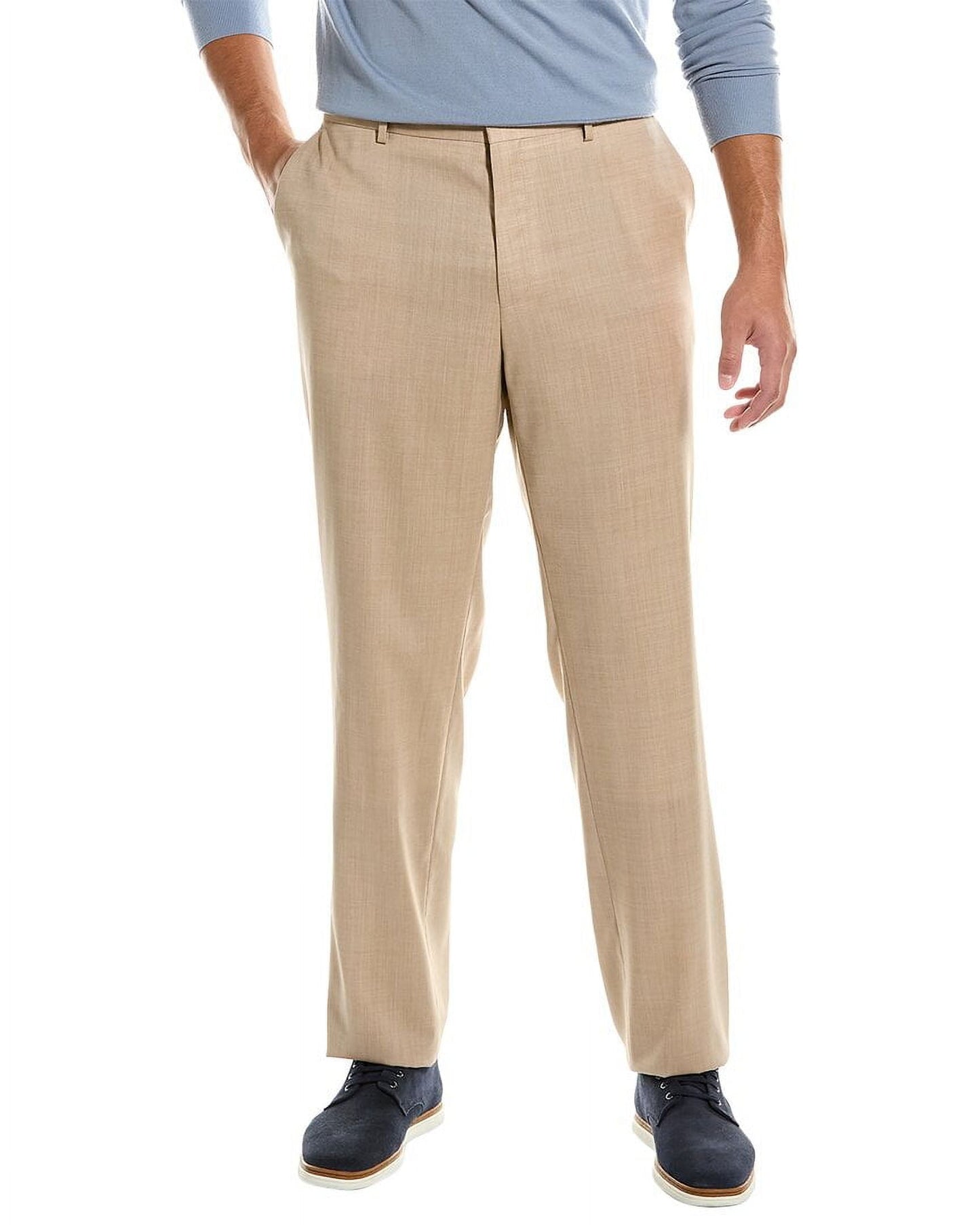 Calça de terno masculina Hugo Boss Modern Fit Solid, marrom, tamanho 32