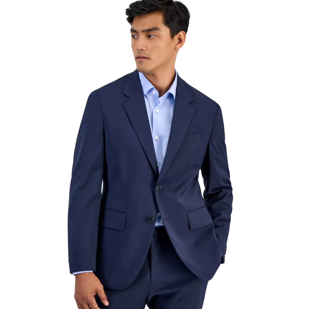 BOSS Men's Slim Fit Virgin Wool Suit Jacket - Navy