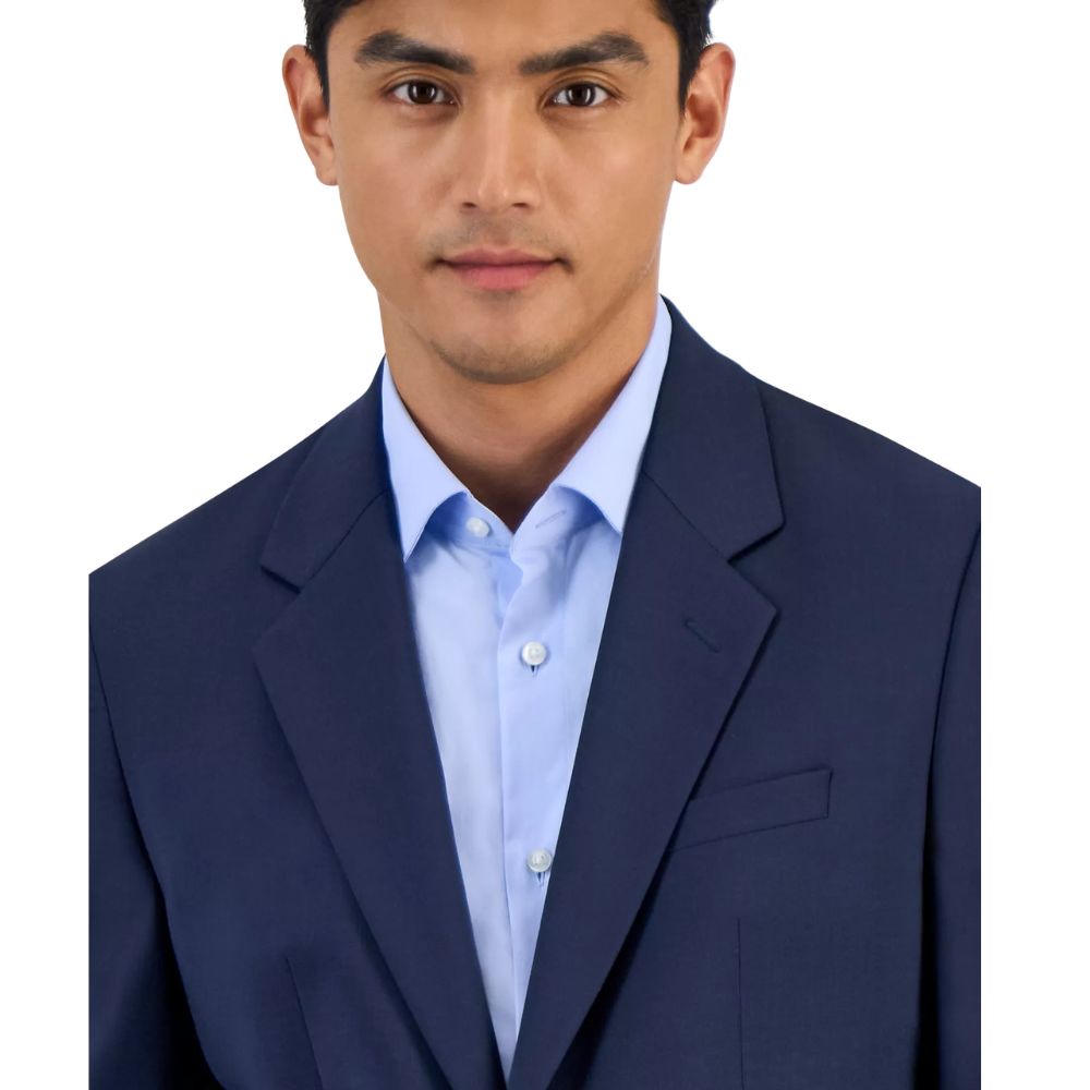 BOSS Men's Slim Fit Virgin Wool Suit Jacket - Navy