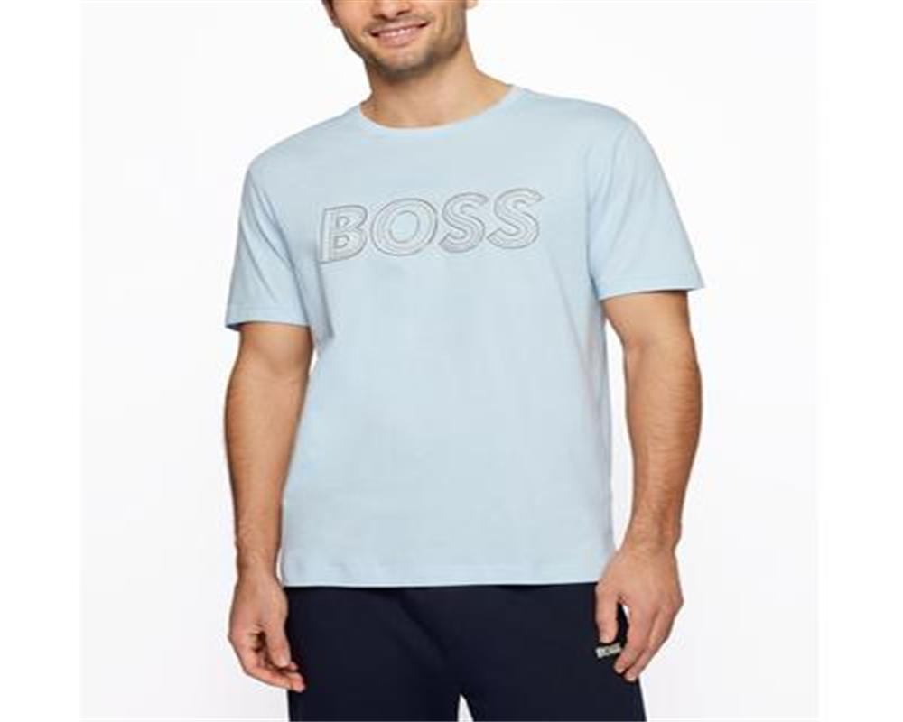 Camiseta masculina Hugo Boss Regular Fit Azul Tamanho X-G