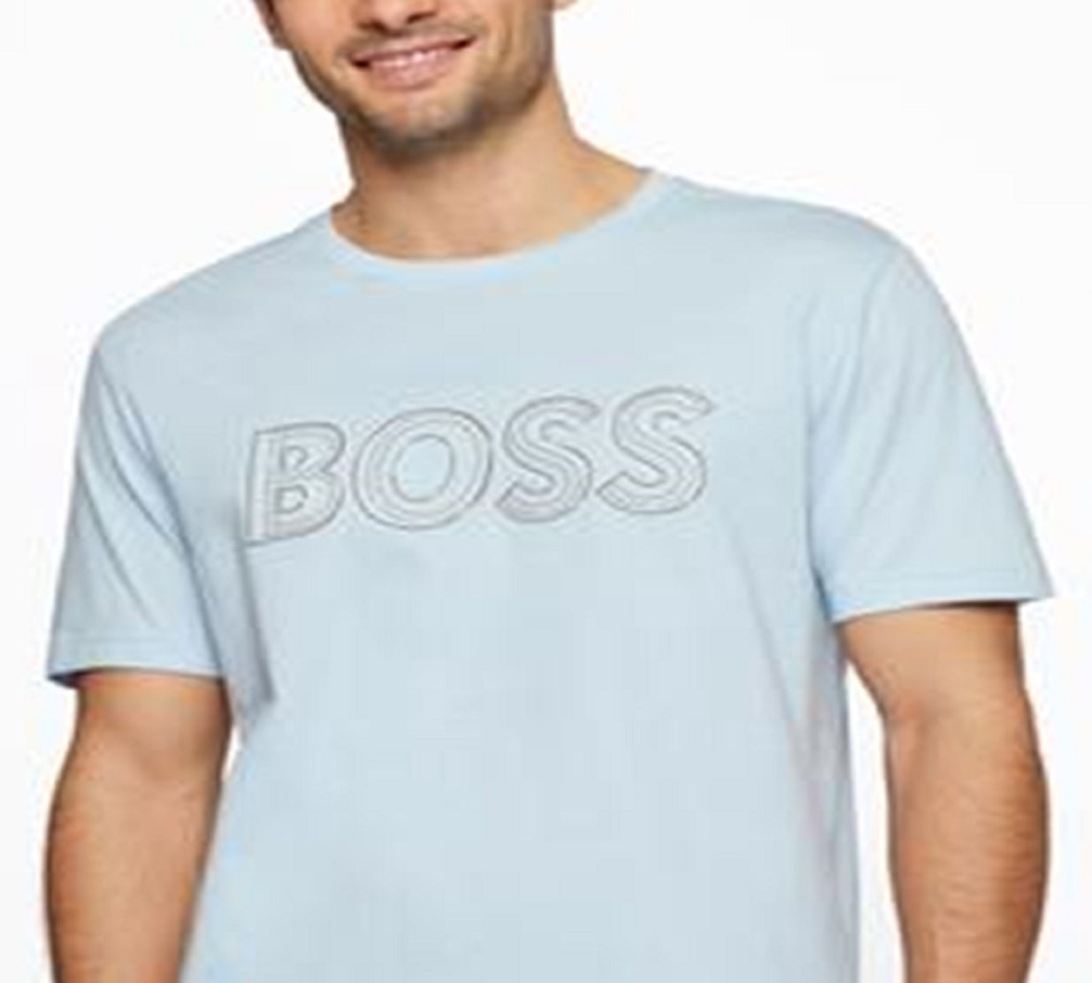 Camiseta masculina Hugo Boss Regular Fit Azul Tamanho X-G