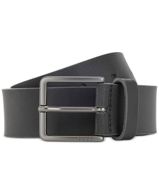 BOSS Men's Logo Embossed Leather Belt Blue Size 34