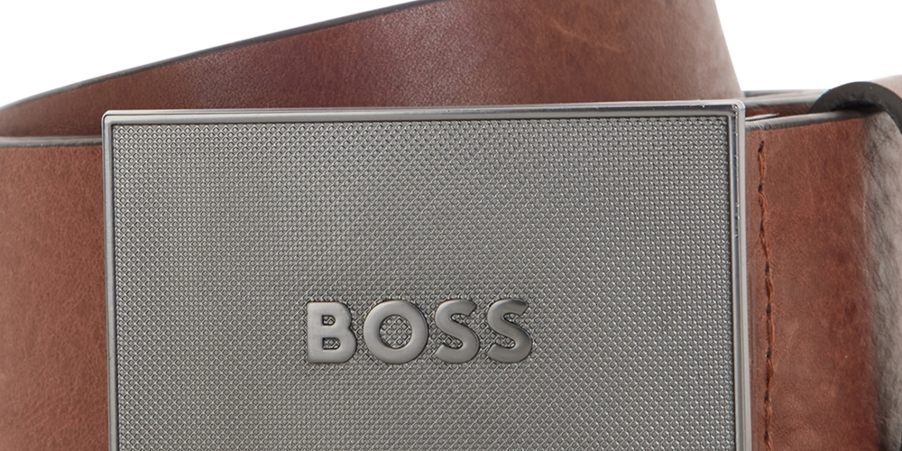 Cinto de couro masculino Hugo Boss Icon - cor - tamanho regular