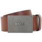 Cinto de couro masculino Hugo Boss Icon marrom tamanho 42