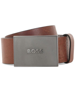 Hugo Boss Men's Icon Leather Belt Brown Size 34