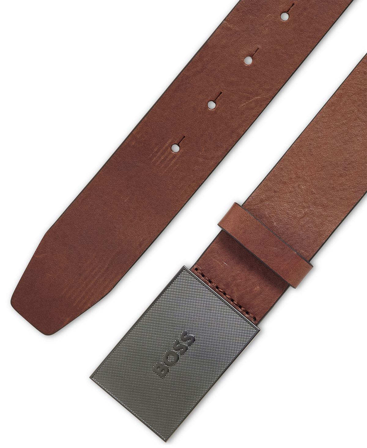 Cinto de couro masculino Hugo Boss Icon marrom tamanho 34