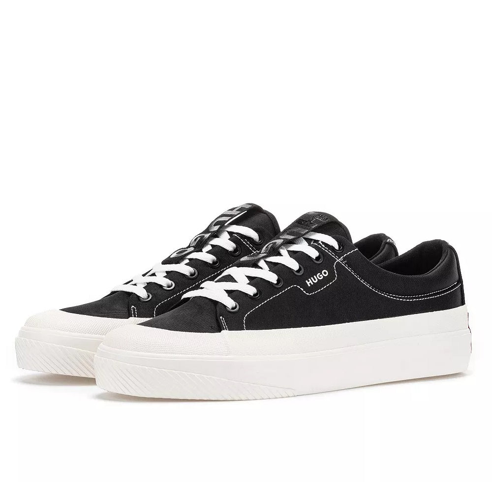 Tênis cano baixo com cadarço Hugo Boss Dyer Tenn Nybm 10221 masculino, preto, tamanho 8