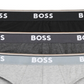 Pacote com 3 cuecas masculinas Hugo Boss Power Cotton Blend, cinza, tamanho grande